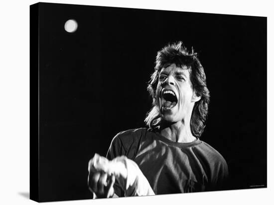 Rolling Stones Lead Singer Mick Jagger Performing at Live Aid-null-Stretched Canvas