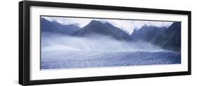 Rolling Waves and Mountains, Tahiti, French Polynesia-null-Framed Photographic Print
