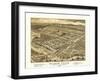 Rollinsford, New Hampshire - Panoramic Map-Lantern Press-Framed Art Print