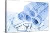 Rolls of Architecture Blueprints and House Plans--Vladimir--Stretched Canvas