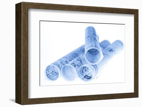 Rolls of Architecture Blueprints and House Plans--Vladimir--Framed Photographic Print