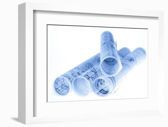 Rolls of Architecture Blueprints and House Plans--Vladimir--Framed Photographic Print