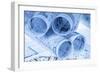 Rolls of Architecture Blueprints and House Plans--Vladimir--Framed Photographic Print