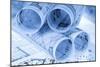 Rolls of Architecture Blueprints and House Plans--Vladimir--Mounted Photographic Print