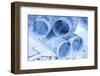 Rolls of Architecture Blueprints and House Plans--Vladimir--Framed Photographic Print