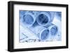 Rolls of Architecture Blueprints and House Plans--Vladimir--Framed Photographic Print