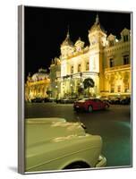 Rolls Royce and Ferrari Parked in Front of the Casino at Night, Monte Carlo, Monaco-Ruth Tomlinson-Framed Photographic Print