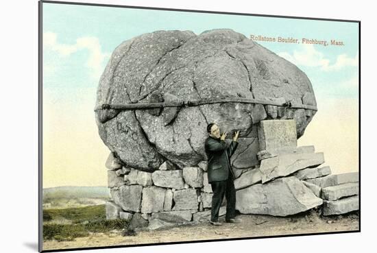 Rollstone Boulder, Fitchburg-null-Mounted Art Print