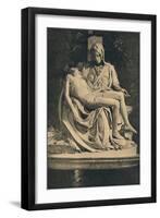 'Roma - Basilica of St. Peter. Pieta by Michelangelo', 1910-Michelangelo Buonarroti-Framed Giclee Print