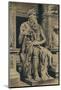 'Roma - Church of St. Peter in Vinculis - Moses, by MIchelangelo', 1910-Michelangelo Buonarroti-Mounted Photographic Print