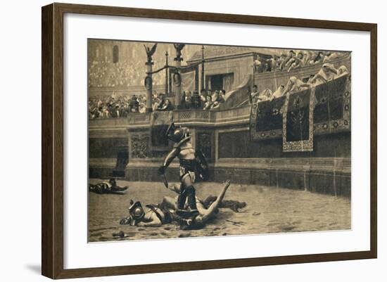 'Roma - Colosseum - Thumbs down in a gladiatorial fight', 1910-Unknown-Framed Giclee Print