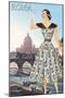 Roma Vatican View Fashion I-null-Mounted Art Print