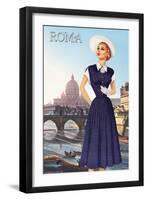 Roma Vatican View Fashion II-null-Framed Art Print