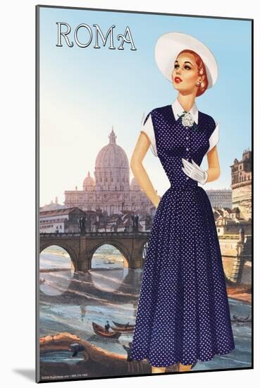 Roma Vatican View Fashion II-null-Mounted Art Print