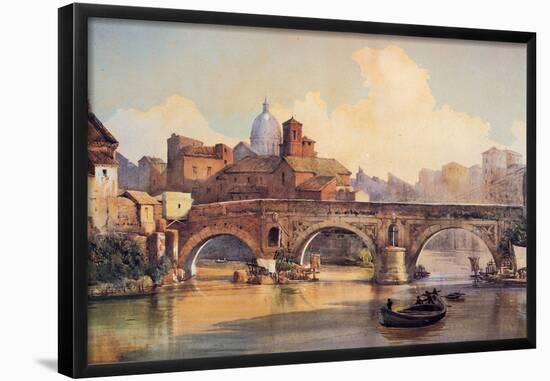 Roma - Vintage Style Italian Poster-null-Framed Poster