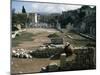 Roman Agora and the Tower of the Winds also Called Horologion in the Background-null-Mounted Giclee Print