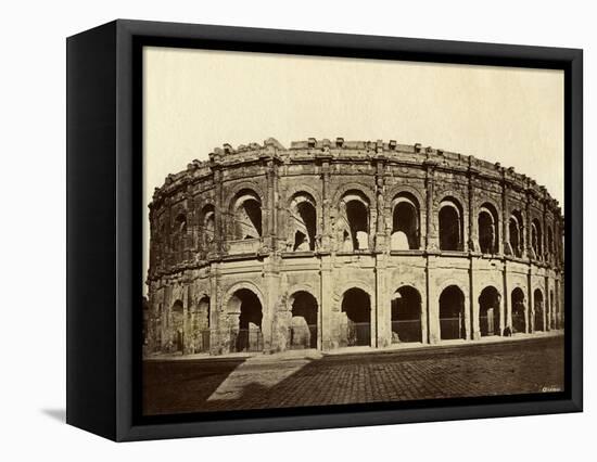 Roman Amphitheater at Nimes-Chris Hellier-Framed Stretched Canvas