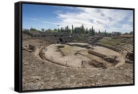 Roman Amphitheater, Merida, Badajoz, Extremadura, Spain, Europe-Michael-Framed Stretched Canvas