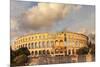 Roman Amphitheatre at Sunset, Pula, Istria, Croatia, Europe-Markus Lange-Mounted Photographic Print