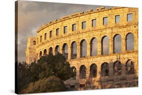Roman Amphitheatre at Sunset, Pula, Istria, Croatia, Europe-Markus Lange-Stretched Canvas