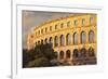 Roman Amphitheatre at Sunset, Pula, Istria, Croatia, Europe-Markus Lange-Framed Photographic Print