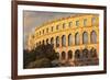 Roman Amphitheatre at Sunset, Pula, Istria, Croatia, Europe-Markus Lange-Framed Photographic Print