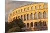 Roman Amphitheatre at Sunset, Pula, Istria, Croatia, Europe-Markus Lange-Mounted Photographic Print