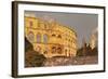 Roman Amphitheatre at Sunset, Pula, Istria, Croatia, Europe-Markus Lange-Framed Photographic Print