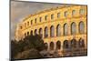 Roman Amphitheatre at Sunset, Pula, Istria, Croatia, Europe-Markus Lange-Mounted Photographic Print