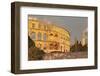 Roman Amphitheatre at Sunset, Pula, Istria, Croatia, Europe-Markus Lange-Framed Photographic Print