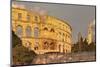 Roman Amphitheatre at Sunset, Pula, Istria, Croatia, Europe-Markus Lange-Mounted Photographic Print