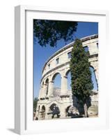 Roman Amphitheatre Dating from 1st Century Bc, with 22000 Capacity, Pula, Istria, Croatia-Ken Gillham-Framed Photographic Print