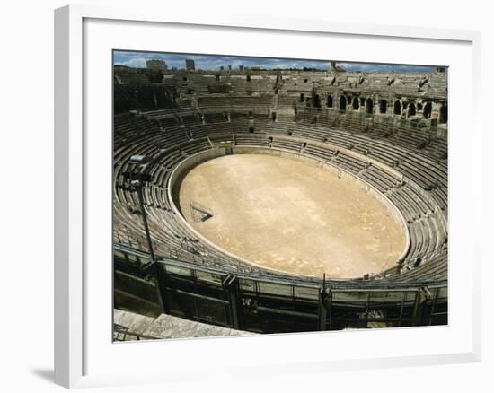 Roman Amphitheatre in Nimes in the Gard Area of Languedoc Roussillon, France, Europe-David Hughes-Framed Photographic Print