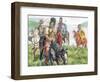 Roman Antiquite (Republic): a Group of Roman Horsemen - Roman Republic: Roman Cavalry - Illustratio-Giuseppe Rava-Framed Giclee Print