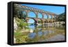 Roman Aqueduct Pont Du Gard, Languedoc, France. Unesco Site.-stevanzz-Framed Stretched Canvas