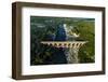 Roman Aqueduct, Pont Du Gard, Languedoc-Roussillon France, Aerial View-ER_09-Framed Photographic Print