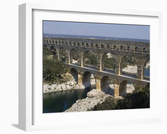 Roman Aqueduct, Pont Du Gard, UNESCO World Heritage Site, Languedoc, France, Europe-Ethel Davies-Framed Photographic Print