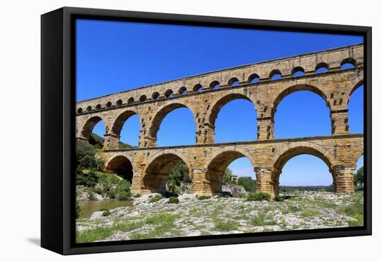 Roman Aqueduct Pont Du Gard-photosimysia-Framed Stretched Canvas