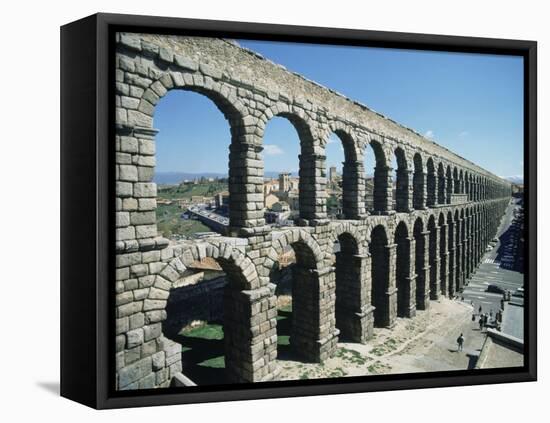 Roman Aqueduct, Segovia, Unesco World Heritage Site, Castilla Leon, Spain-Adina Tovy-Framed Stretched Canvas