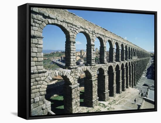 Roman Aqueduct, Segovia, Unesco World Heritage Site, Castilla Leon, Spain-Adina Tovy-Framed Stretched Canvas