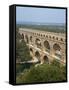 Roman Aqueduct, the Pont Du Gard, UNESCO World Heritage Site, in the Languedoc Roussillon, France-Scholey Peter-Framed Stretched Canvas