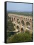 Roman Aqueduct, the Pont Du Gard, UNESCO World Heritage Site, in the Languedoc Roussillon, France-Scholey Peter-Framed Stretched Canvas