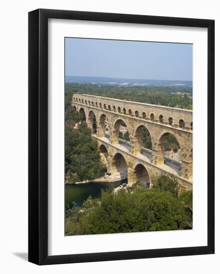 Roman Aqueduct, the Pont Du Gard, UNESCO World Heritage Site, in the Languedoc Roussillon, France-Scholey Peter-Framed Photographic Print