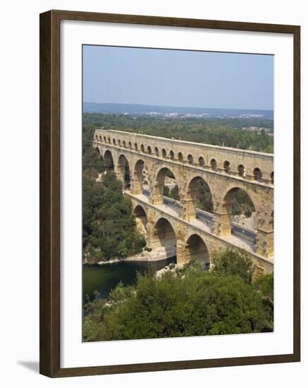 Roman Aqueduct, the Pont Du Gard, UNESCO World Heritage Site, in the Languedoc Roussillon, France-Scholey Peter-Framed Photographic Print