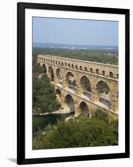 Roman Aqueduct, the Pont Du Gard, UNESCO World Heritage Site, in the Languedoc Roussillon, France-Scholey Peter-Framed Photographic Print