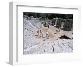 Roman Archaeological Site, and Terraced Seating from 3rd Century AD, Albania-R H Productions-Framed Photographic Print