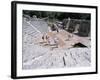 Roman Archaeological Site, and Terraced Seating from 3rd Century AD, Albania-R H Productions-Framed Photographic Print