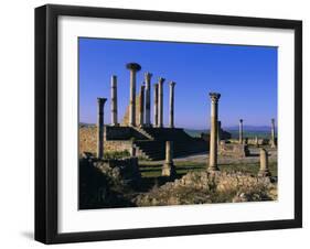 Roman Archaeological Site, Volubilis, Meknes Region, Morocco, North Africa, Africa-Bruno Morandi-Framed Photographic Print