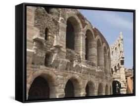 Roman Arena, Verona, UNESCO World Heritage Site, Veneto, Italy, Europe-James Emmerson-Framed Stretched Canvas