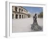 Roman Arena with Bullfighter Statue, Nimes, Languedoc, France, Europe-Ethel Davies-Framed Photographic Print